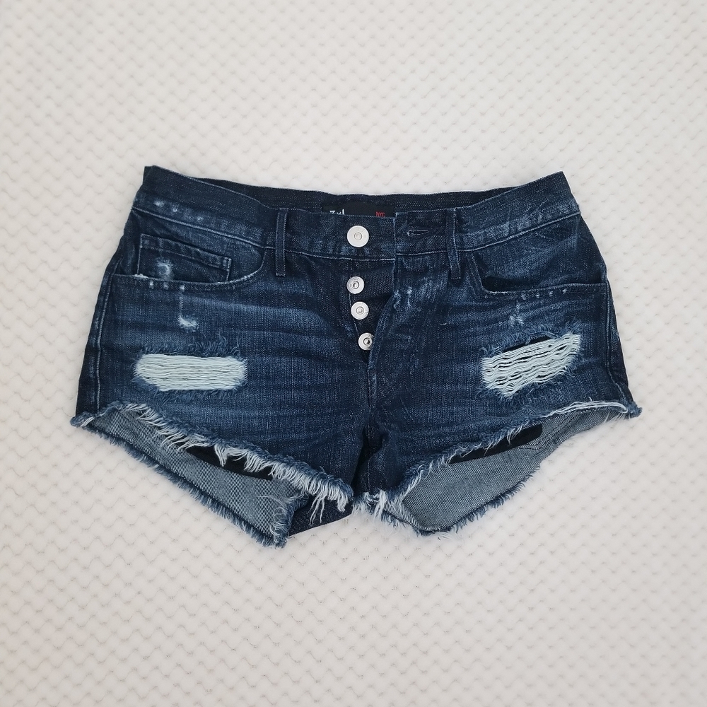 3x1 NYC‎ Distressed Button Fly Jean Shorts - Size 25